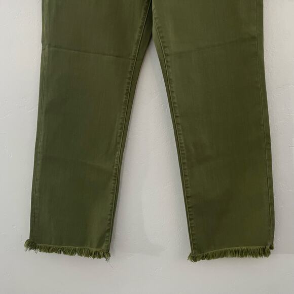 Liverpool Kennedy Crop Straight Jeans Women's 6/28 in Eucalyptus Green $109 NWT - Picture 4 of 14